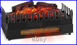 Kamini Electric Fireplace Fireplace Insert, Glowing Logs, 1000 & 1500 Watts, 2