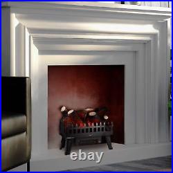LED Electric Log Fireplace Insert with Glowing Ember Bed
