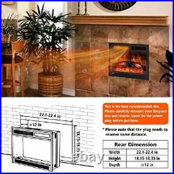 LIFEPLUS 22 Electric Fireplace Insert Infrared Quartz Recessed Heater with R