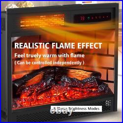 LIFEPLUS 22 Electric Fireplace Insert Infrared Quartz Recessed Heater with Remo