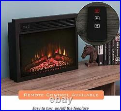 LOKATSE HOME 23 Inches Electric Fireplace Insert Heater Log with Realistic Fl