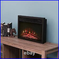 LOKATSE HOME 23 Inches Electric Fireplace Insert Heater Log with Realistic Fl
