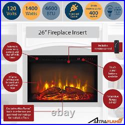 Lamont Electric Fireplace, Black