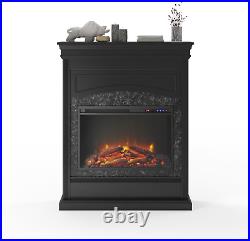 Lamont Electric Fireplace, Black