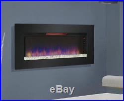 Large Wall Mounted Electric Fireplace Insert Mount Flame Heater Color Changing