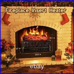 LifePlus Electric Fireplace Insert Log Set Heater Portable Freestanding with Rem