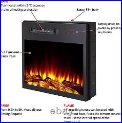 MOCIFI 23 Inch Built-In Electric Fireplace Insert Heater, Recessed Freestanding