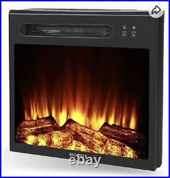MOCIFI 23 Inch Electric Fireplace Insert Ultra-Thin Freestanding