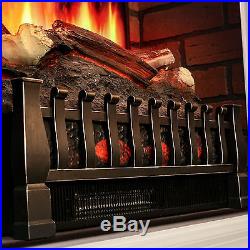 MagikFlame Realistic Electric Fireplace CHERRY with Sound Insert/Mantel + Heater