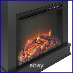 Mateo 30 Inch Electric Fireplace with Mantel, Replaceable Fireplace Insert He