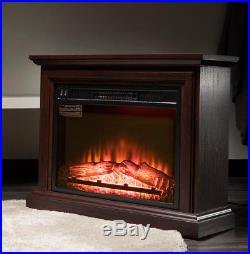 Media Electric Fireplace TV Stand Heater Wood Console Infrared 20 Insert Mantel