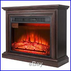 Media Electric Fireplace TV Stand Heater Wood Console Infrared 20 Insert Mantel