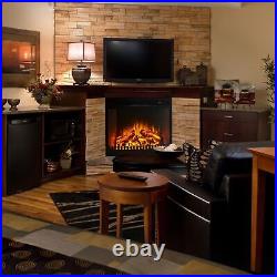 Moda Flame 26 Inch Curved Ventless Heater Electric Fireplace Insert LW2026