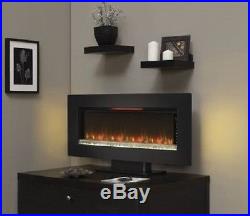 Modern Electric Fireplace Wall Mount Heater Insert 4 Color Modes Thermostat 47in