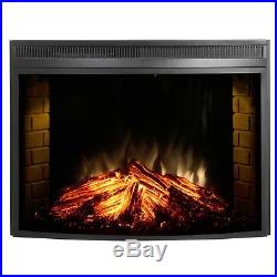 Muskoka 33in Curved Glass Electric Heater Fireplace Insert MFB33c Firebox