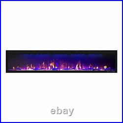 Mystflame 88 inch Fireplace Recessed, Insert and Wall Mounted Slim Electric Fire