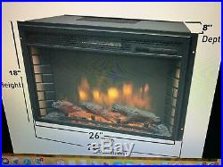 NEW 26 Electric Firebox Insert With Fan Heater And Glowing Logs For Fireplace