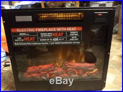 NEW-Great World Electric Fireplace Insert LED-Remote Controlled-4800 BTUs
