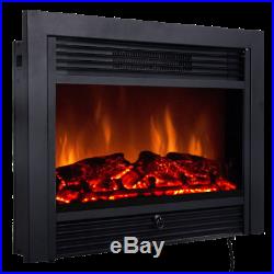 New 1500W 28.5 Electric Embedded Insert Log Flame Heater Fireplace With Remote