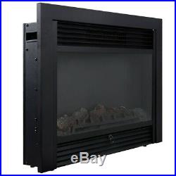 New 1500W 28.5 Electric Embedded Insert Log Flame Heater Fireplace With Remote