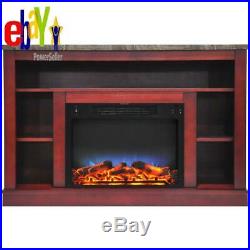 Oxford 47 In. Electric Fireplace With A Multi-Color Led Insert And Cherry Mantel
