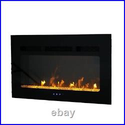 PHI VILLA 30 Inch Electric Fireplace Insert with Remote