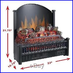 Pleasant Hearth Cast Iron Electric LED Fireplace Insert GLow Logs Heater Remote