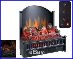 Pleasant Hearth Crackling Electric LED Fireplace Log Heater Insert Logs Remote