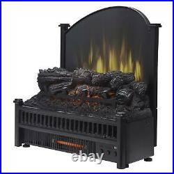 Pleasant Hearth Fireplace Logs Insert Removable Fireback Heater Electric 23 Inch