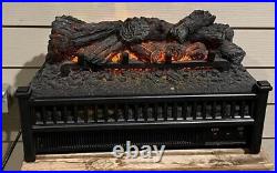 Pleasant Hearth LH-24 Fireplace Log Insert Electric Flame Heater Plugin withRemote