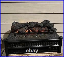 Pleasant Hearth LH-24 Fireplace Log Insert Electric Flame Heater Plugin withRemote