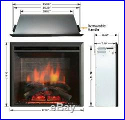 PuraFlame 26 Western Electric Fireplace Insert with Remote Control, 750/1500