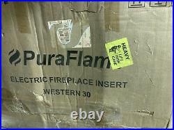 PuraFlame 30-inch Western Electric Fireplace Insert