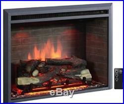 PuraFlame Electric Fireplace Insert Western 26 Inch with Remote Control Black