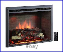 PuraFlame Western Electric Fireplace Insert with Fire Crackling Sound, Remote
