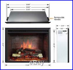 Puraflame 30 Western Electric Fireplace Insert With Remote Control, 750/1500W