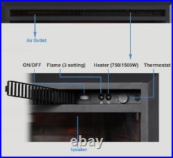 Puraflame Western Electric Fireplace Insert with Fire Crackling Sound, Remote Co