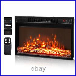 ROVSUN 26 WiFi Electric Fireplace Insert, 1500W Wall Recessed Fireplace Heater