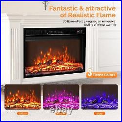 ROVSUN 26 WiFi Electric Fireplace Insert, 1500W Wall Recessed Fireplace Heater