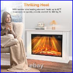 ROVSUN 26 WiFi Electric Fireplace Insert, 1500W Wall Recessed Fireplace Heater