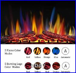 RW Flame 36'' Electric Fireplace Insert Multi Color Timer Touch Screen Remote