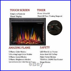 RW Flame Electric Fireplace Insert Recessed Electric Stove Heater A 36 1500W