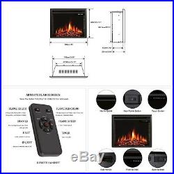 R. W. FLAME 33 Electric Fireplace Insert, Freestanding Recessed Electric Stove H