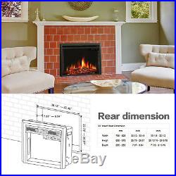 R. W. FLAME 33 Electric Fireplace Insert, Stove Heater Remote Control, Timer 1500W