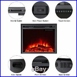 R. W. FLAME 33 Electric Fireplace Insert Touch Screen Remote Control 750W-1500W