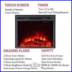 R. W. FLAME 36'' Electric Fireplace Insert, Freestanding & Recessed Electric Stove