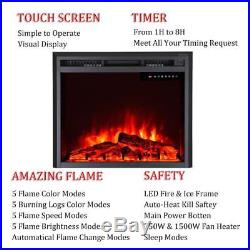 R. W. FLAME 36'' Electric Fireplace Insert, Freestanding & Recessed Stove