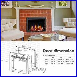 R. W. FLAME 36 Electric Fireplace Insert, Recessed Electric Stove Heater, Touch Sc