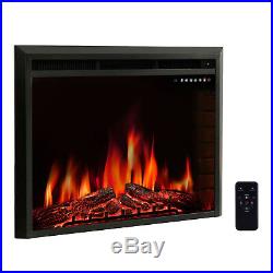 R. W. FLAME 36 inch Recessed Electric Fireplace Insert, Remote Control, 1500W