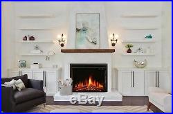 R. W. FLAME 36 inch Recessed Electric Fireplace Insert, Remote Control, 1500W